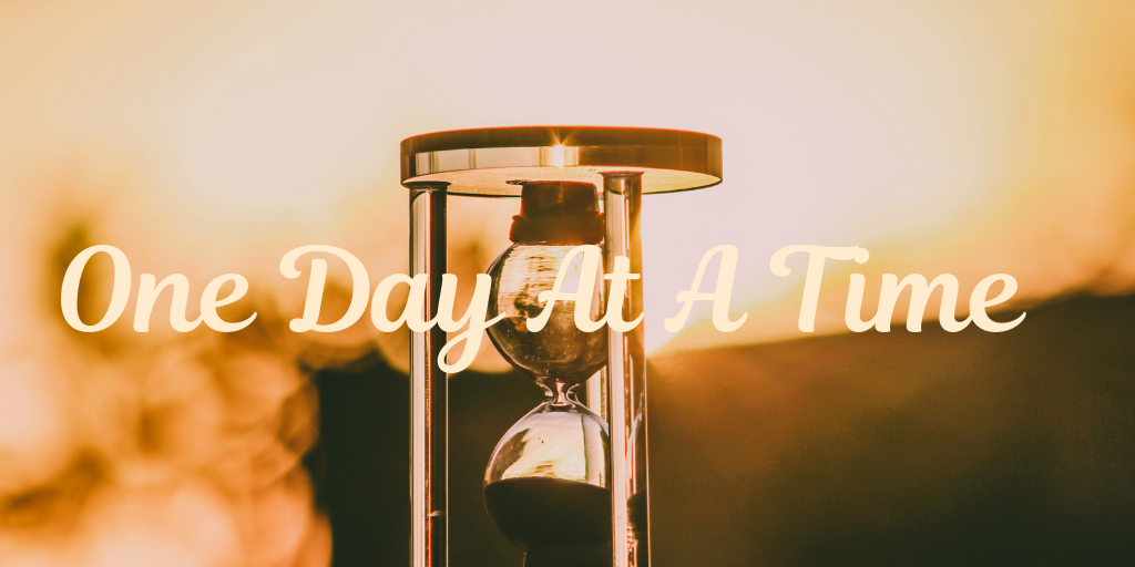 an hourglass, one day at a time