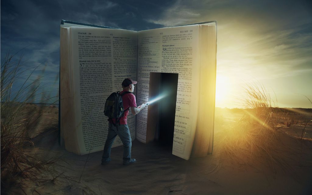 Man entering the Bible